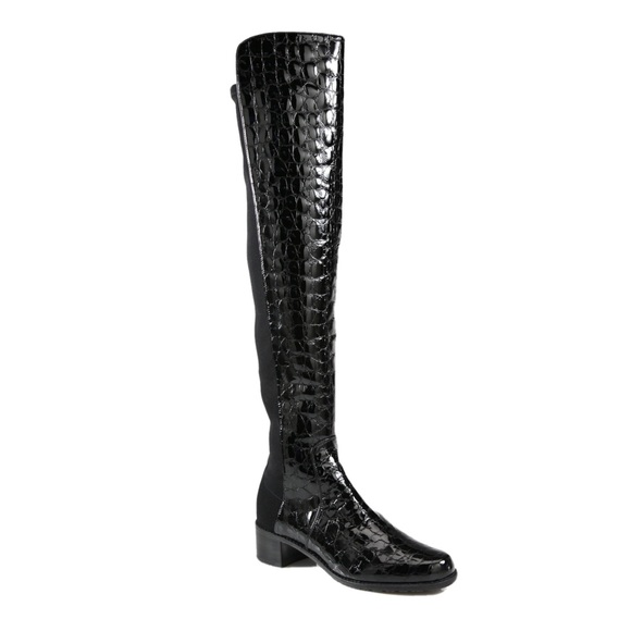 stuart weitzman croc boots